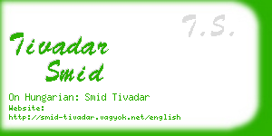 tivadar smid business card